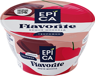 ეპიკა FLAVORITE ხაჭო ალუბალი-შოკოლადი 8,1% 130 გ